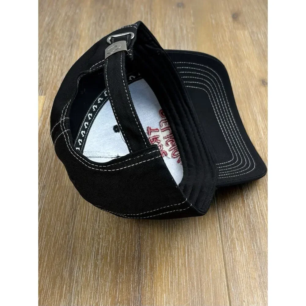 True Religion Buddha Trucker Hat Black Snapback Cap Mens One Size NWT Original
